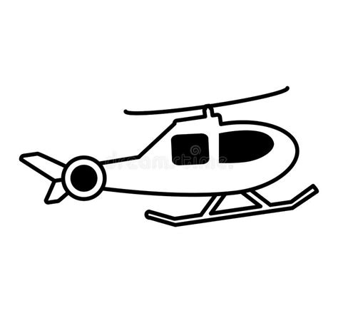 Icono Aislado Vuelo Del Veh Culo Del Helic Ptero Ilustraci N Del Vector