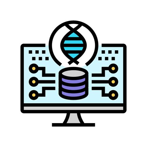 Genomic Data Analysis Cryptogenetics Color Icon Vector Illustration