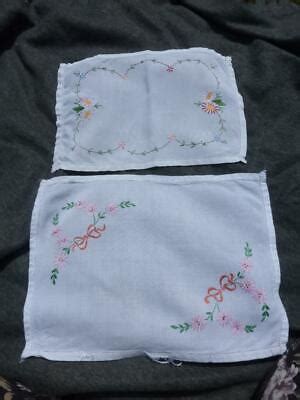 Other Irish Linen Hand Embroidered Tray Cloth