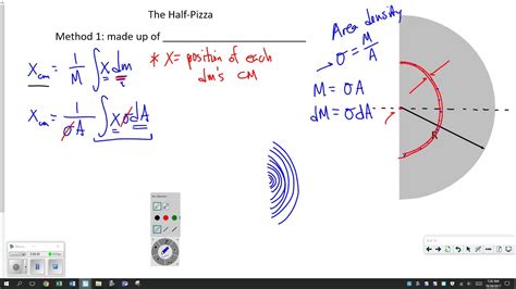 Ap Physics C Center Of Mass Of Half Pizza Youtube