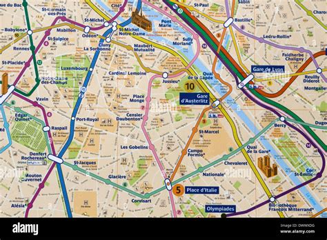 Walking Map Of Paris France