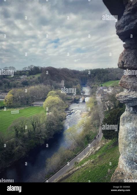 The River Swale From The Top Of Richmond Castle Stock Photo Alamy