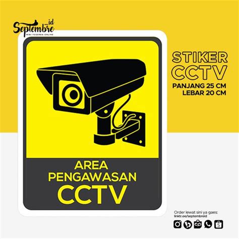 Jual Stiker Cctv Stiker Keamanan Sticker Cctv Sticker Keamanan X Cm