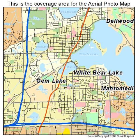 Aerial Photography Map Of White Bear Lake Mn Minnesota