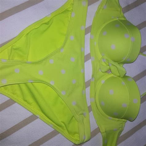 Aerie Swim Itsy Bitsy Teeny Weeny Yellow Polka Dot Bikini Poshmark