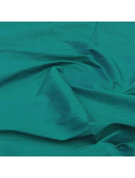 Rama Green With Firozee Blue 100 Gms Pure Raw Silk Fabric Saroj Fabrics