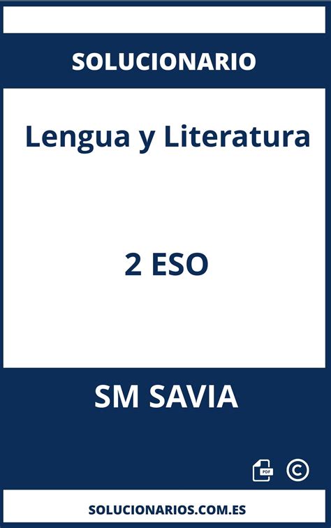 Solucionario De Lengua Y Literatura 2 ESO SM SAVIA