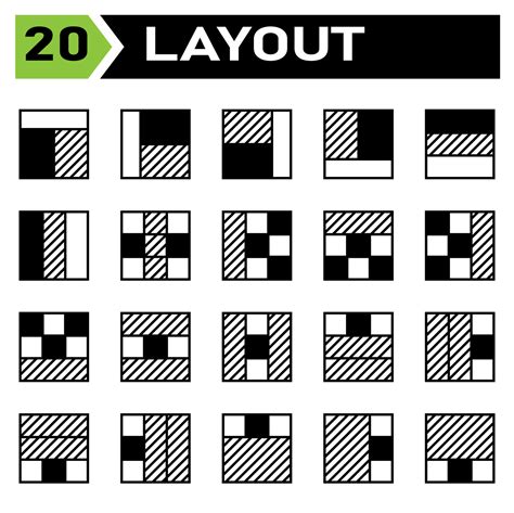 Layout Icon Set Include Layout Grid Dashboard Interface User