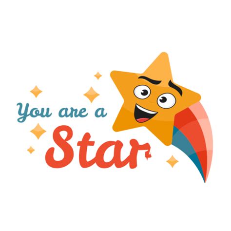 You Are A Star İngilizce Motivasyon Etiketi