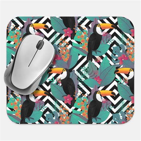 Tropical Jungle Mouse Pad X Floral Tropical Mouse Pad Tech Desk