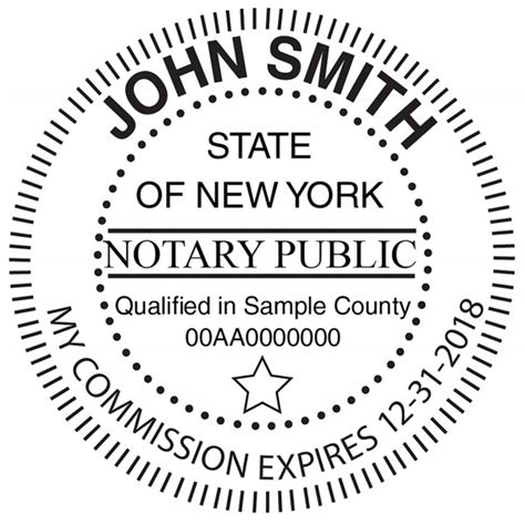 New York Notary Public Round Stamp Carousel Checks