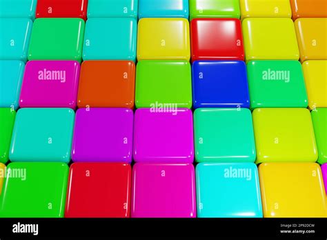 Abstract Background With Soft Colored Cubes Jelly Colorful Cubes