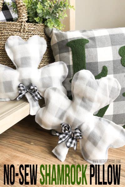 No Sew Shamrock Pillow Mother Thyme