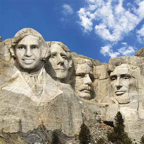 Make your own Mount Rushmore online with face in hole effect