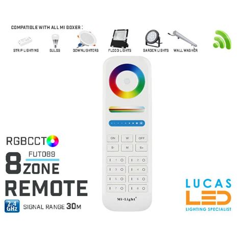 Remote Control RGB CCT MiBoxer 8 Zone 2 4G Wireless