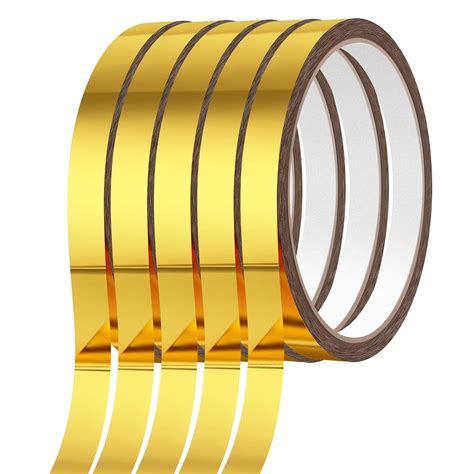 Amazon 5 Rolls Gold Metallic Mirror Washi Tape For Wall Decor