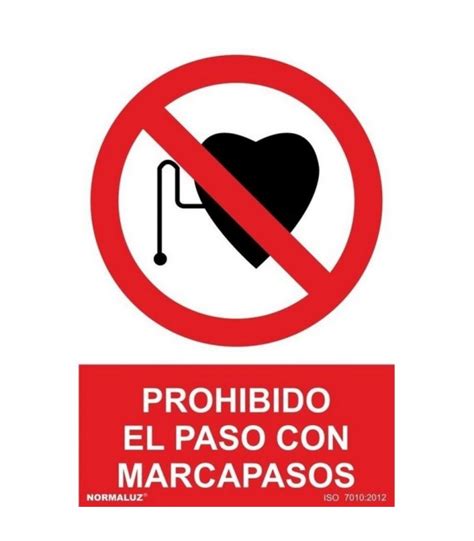 Señal prohibido paso con marcapasos PVC 0 7mm NMZ SIA Suministros