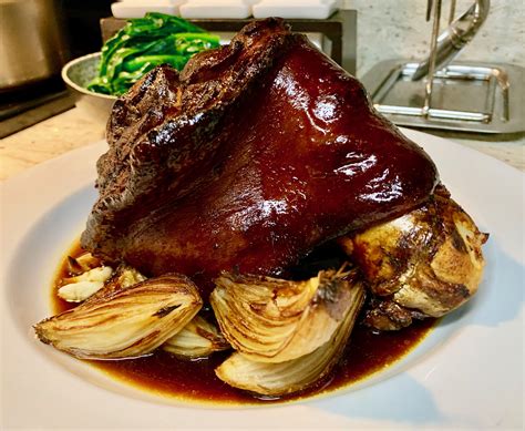 Braised then Roasted Pork Shank | Pork roast, Braised, Food