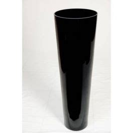 Acheter des Vase à poser au sol ANNA AIR en verre noir 70cm Ø 22cm