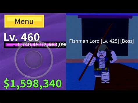 DEFEATING FISHMAN LORDS LEVEL 460 ROBLOX BLOX FRUIT YouTube