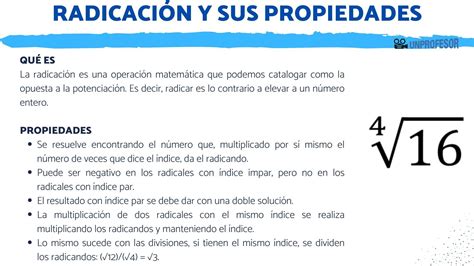 Qué es la RADICACIÓN y sus propiedades con EJEMPLOS y EJERCICIOS