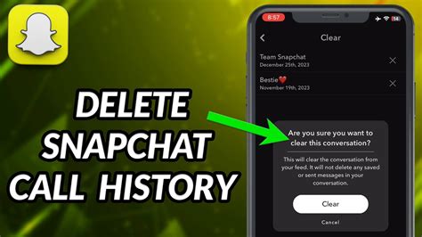 How To Delete Snapchat Call History YouTube