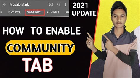 How To Enable Community Tab How To Get Community Tab On Youtube Community Tab Enable Kise