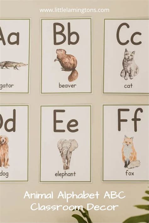 26 Animal Alphabet Abc Classroom Decor Homeschool Preschool