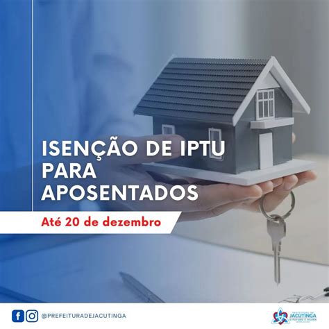 ATENÇÃO PENÚLTIMO DIA PEDIDO ISENÇÃO DE IPTU PARA APOSENTADOS E