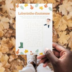 Imprimer le jeu de labyrinthe sur l automne Irènée et la feuille n2