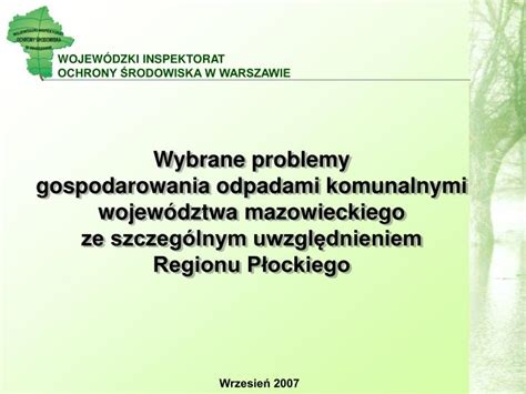 PPT Wybrane Problemy Gospodarowania Odpadami Komunalnymi PowerPoint