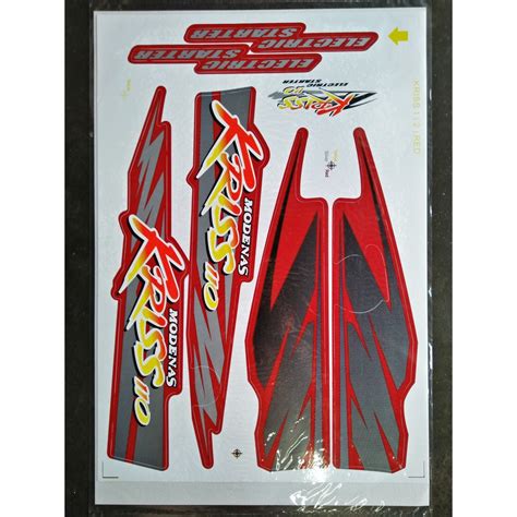 Modenas Kriss Body Sticker Stiker Strike Stripe Fl Fl