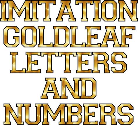 Imitation Gold Leaf Letters & Number Decals | Powercall Sirens LLC