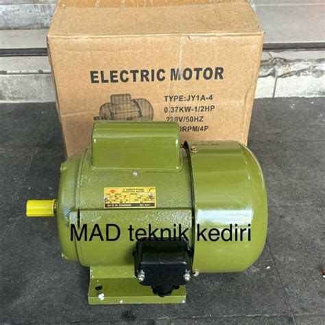 Jual Dinamo 1 2 Hp Elektro Motor 0 5 Hp SEM 1400rpm 1 Phase Shopee