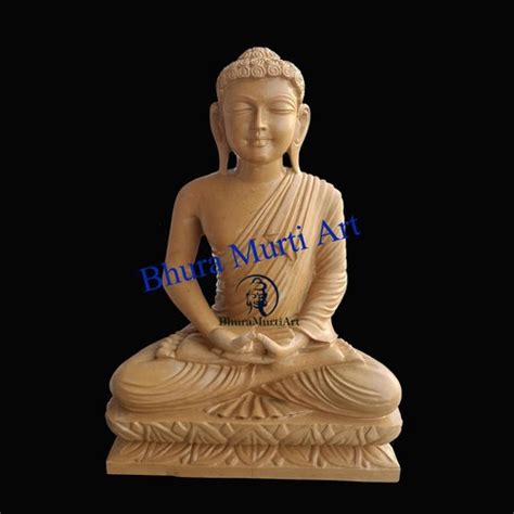 Brown Sitting Sandstone Buddha Statue Sizedimension 25 Feet At Rs