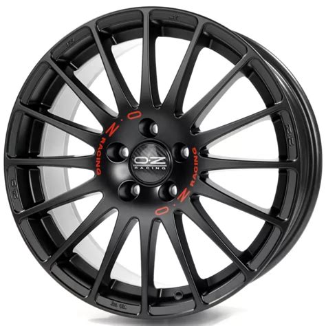 Cerchi In Lega Oz Superturismo Gt Matt Black Red Lettering X X