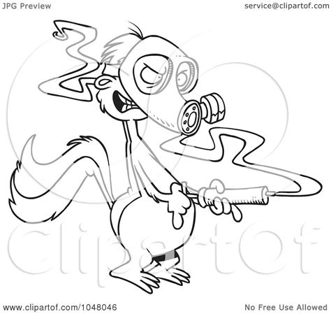 Skunk Drawing Outline at GetDrawings | Free download