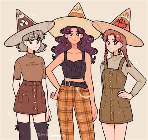 Fall Drink Witches An Art Print By Fresh Bobatae INPRNT Cute Kawaii