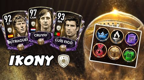 Fifa Mobile Nowe Ikony Cruyff Butrague O Figo D Mian Youtube