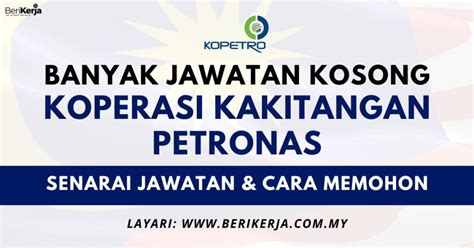 Banyak Jawatan Kosong Koperasi Kakitangan Petronas Senarai Jawatan