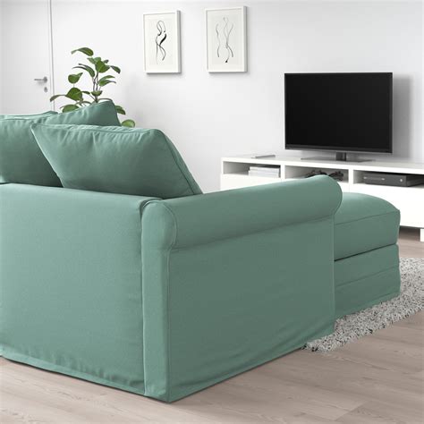 GrÖnlid 3 Seat Sofa Bed With Chaise Longue Ljungen Light Green Ikea