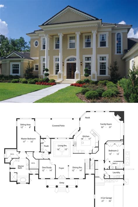 Two Story Colonial House Plans With Columns Yi Home Design