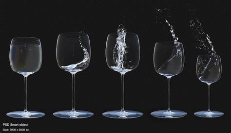 Premium Psd Water Splash In Glass 3d Render Isolated