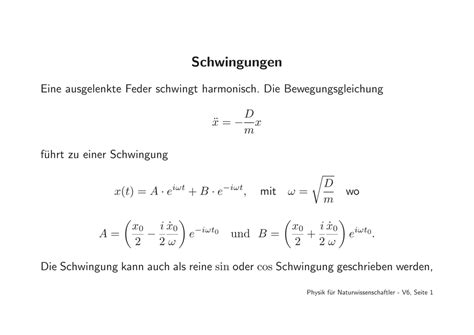 Schwingungen