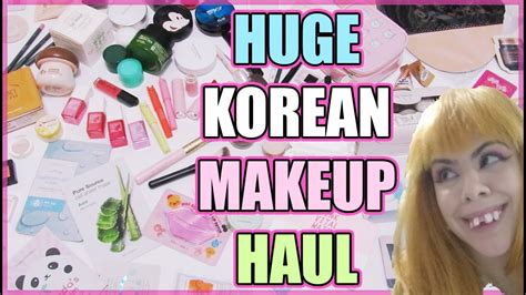 Huge Korean Makeup And Cosmetic Haul Mostly Tony Moly And Etude House Youtube