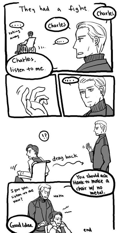 Erik And Charles In X Men Funny Marvel Xmen Cherik