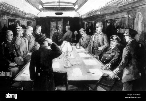 The Signing Of The Armistice Ending World War I November 11 1918