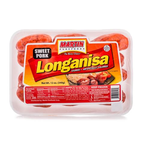 Martin Purefoods Sweet Pork Longanisa Frozen Weee