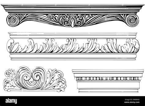 Classic Baroque Ornamentation Vintage Vector Illustration Of