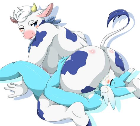 Rule 34 2018 Anthro Ass Bandana Blue Eyes Blush Bovine Breasts Cattle Character Request Duo